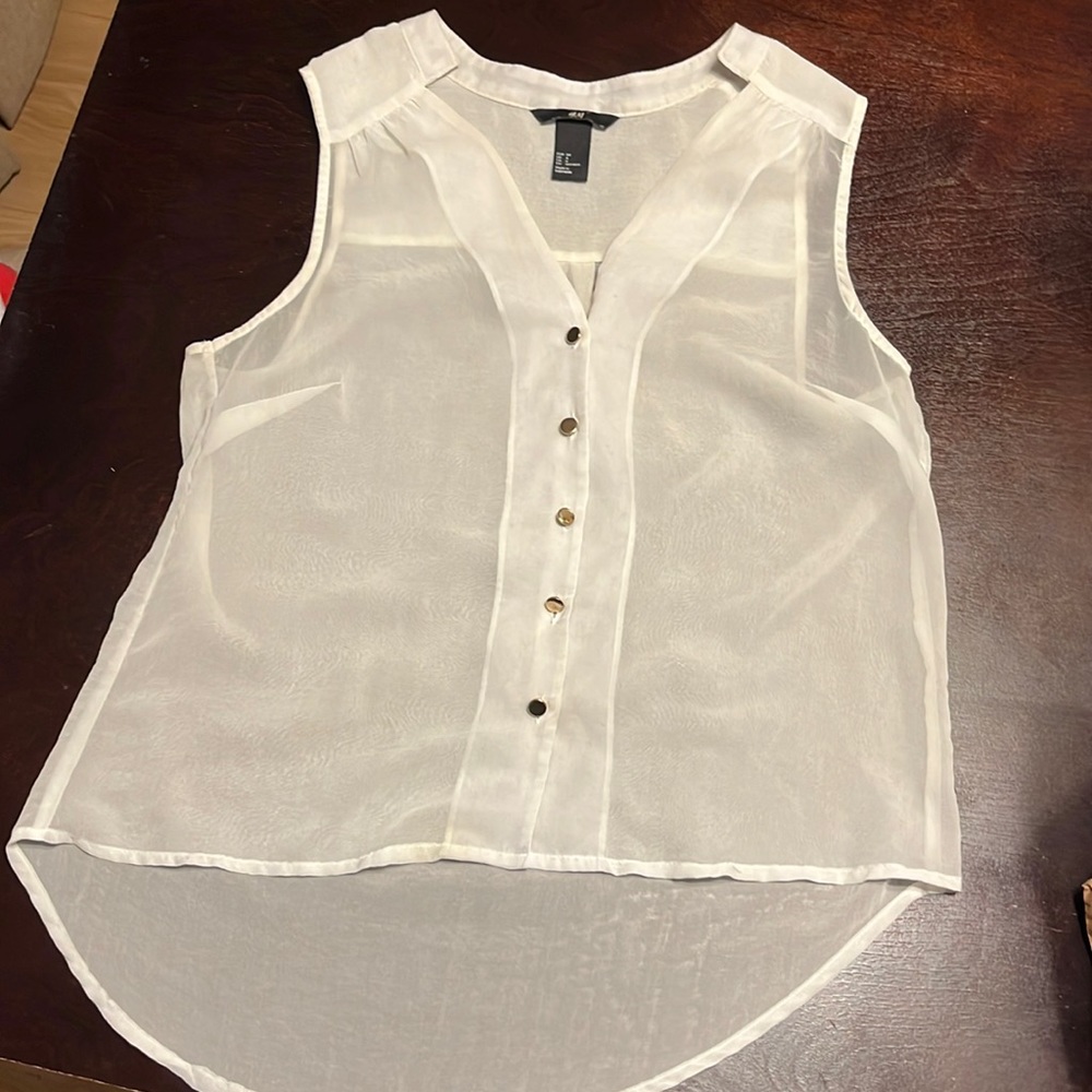 Mesh button down tank